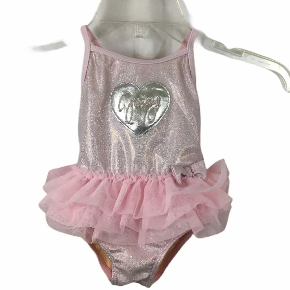 Juicy Couture Pink Sparkle Tutu Bathing Suit